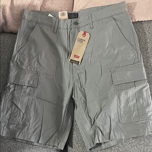 Levi's Men's Cargo Shorts in Light Gray